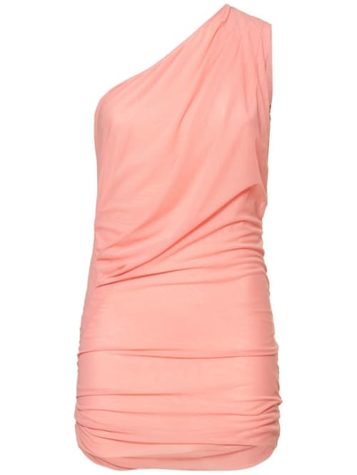 Marysia: Vestido corto asimétrico drapeado