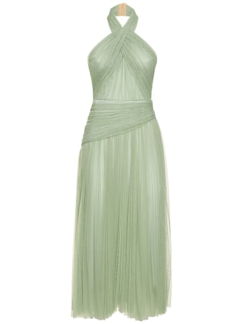 Maria Lucia Hohan: Abito midi halter in tulle plissé