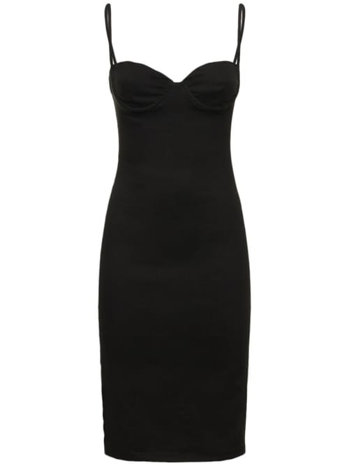 Anemos: Vestido midi en lino con corsé