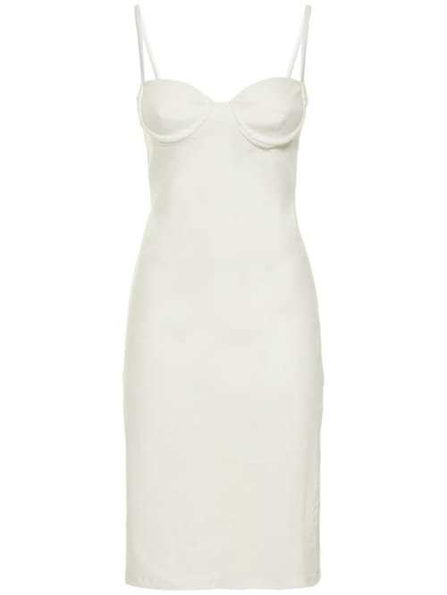 Anemos: Vestido midi en lino con corsé