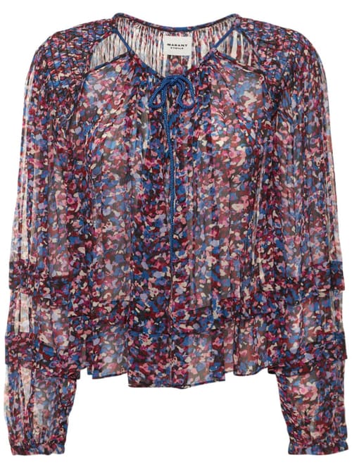 Marant Etoile: Felipa印花粘胶纤维上衣
