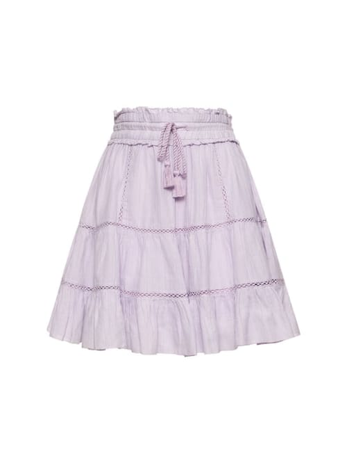 Marant Etoile: Lioline混棉薄纱迷你短裙