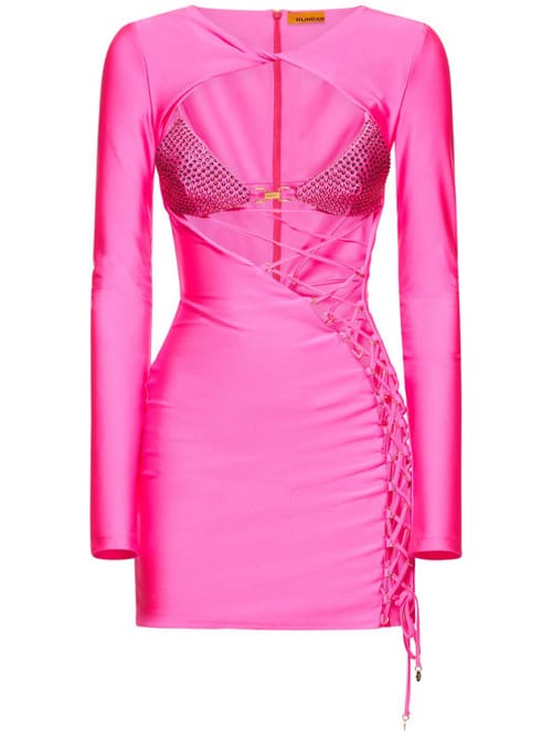 Dundas: Robe courte à laçage