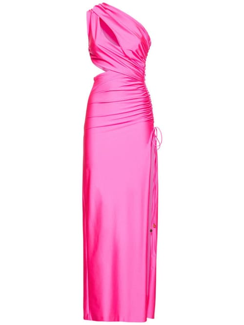 Dundas: One-shoulder draped maxi dress