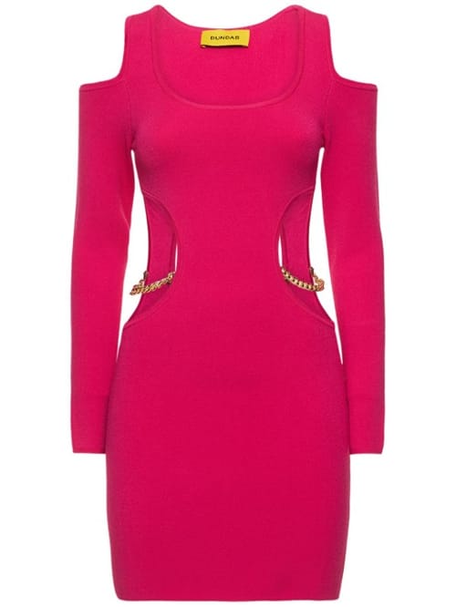 Dundas: Minivestido de punto con aberturas
