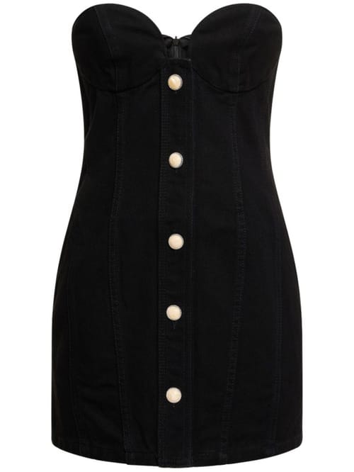 Magda Butrym: Vestido corto bustier de algodón