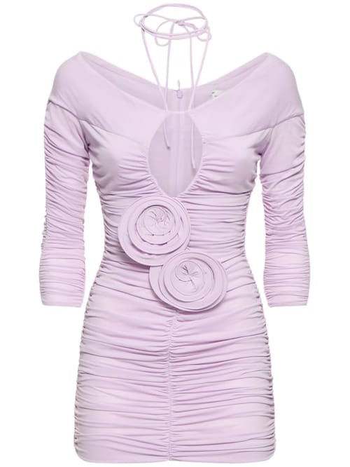 Magda Butrym: Vestido corto en jersey fruncido