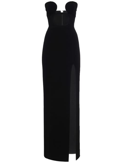 Nensi Dojaka: Abito lungo bustier con spacco