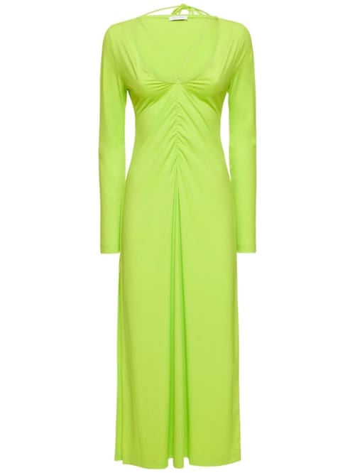 Saks Potts: Robe midi froncée à col V