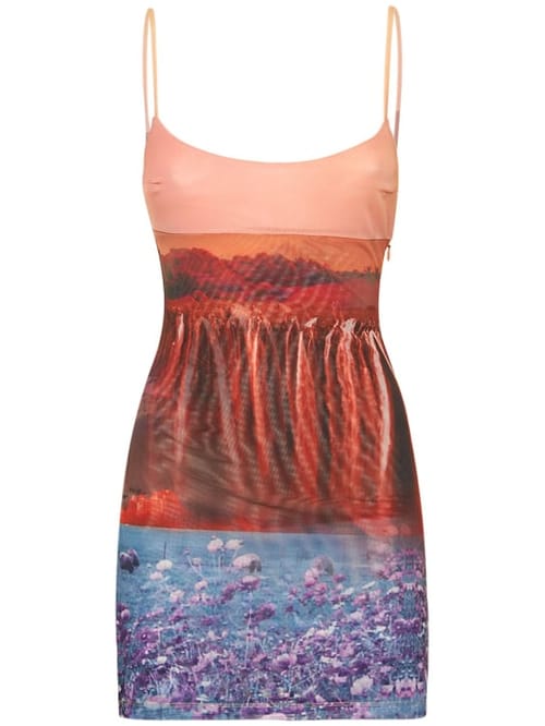 Miaou: Vestido corto estampado con tirantes