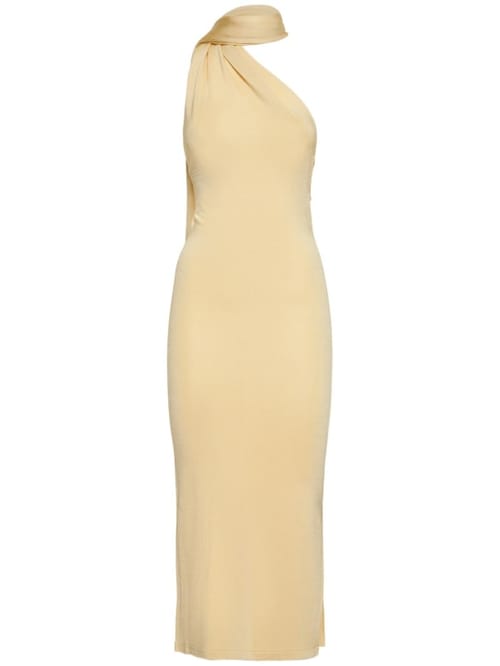 Aya Muse: One-shoulder draped midi dress