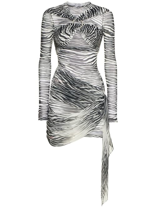 The Attico: Draped mini dress with cut-outs