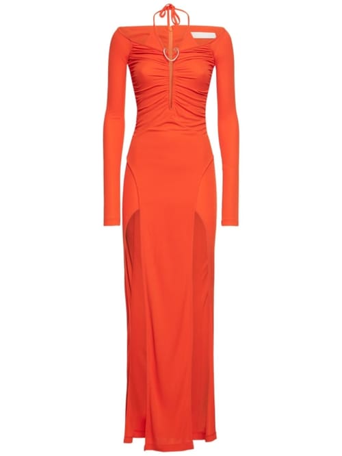 Dion Lee: Ruched maxi dress with slits