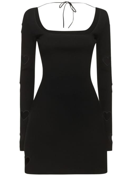 Mach & Mach: Robe courte en maille à découpes