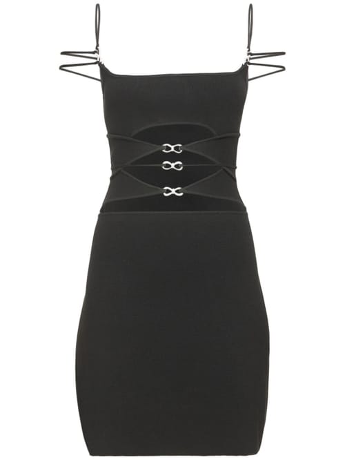 Mach & Mach: Robe courte en maille à découpes
