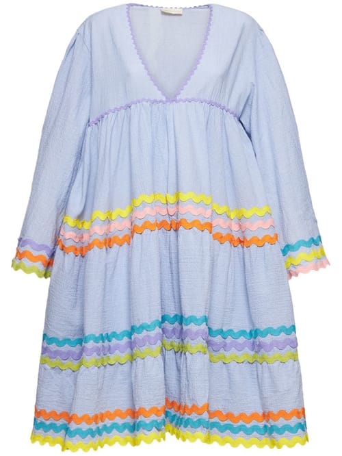 Flora Sardalos: Tiered cotton flared dress