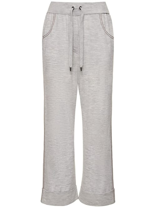 Brunello Cucinelli: 羊毛&羊绒阔腿裤