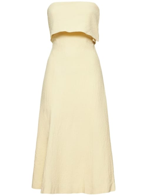 Bite Studios: Strapless flared midi dress