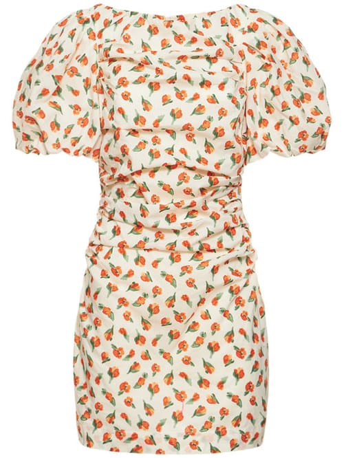 Designers Remix: Ruched organic cotton mini dress