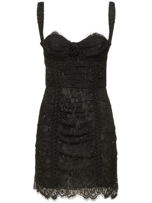 Alessandra Rich: Bustier mini dress with crystals