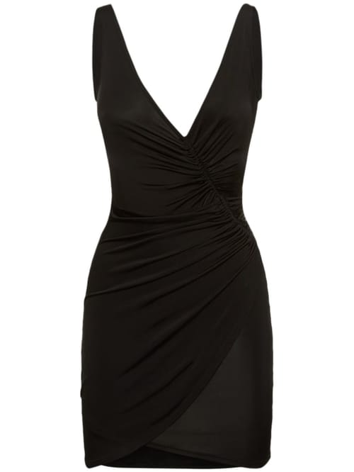 Louisa Ballou: Vestido corto de punto drapeado