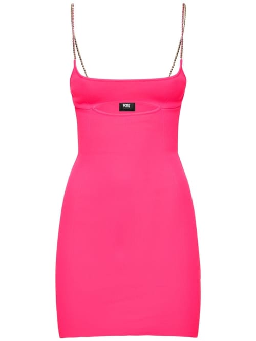 GCDS: Ribbed knit mini dress with cut-out