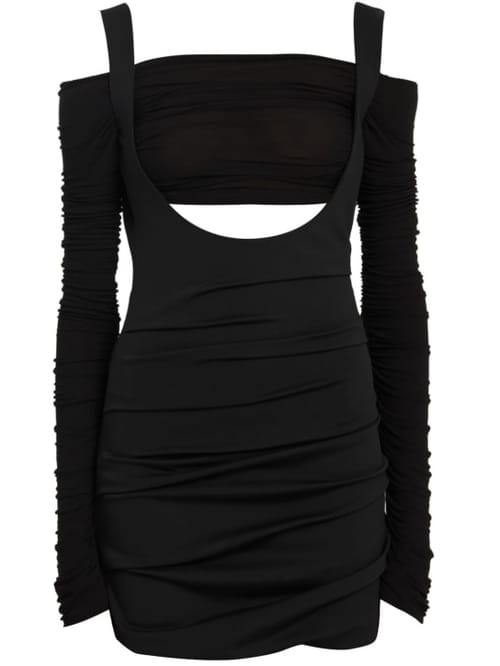 Interior: Gerafftes Minikleid mit Cut-outs