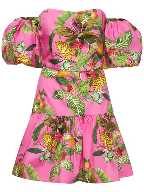 Borgo De Nor: Cotton mini dress with puff sleeves