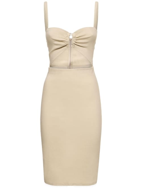 Anemos: Linen sheath dress with cut-out