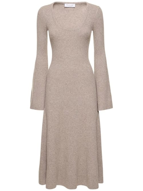 Michael Kors Collection: Abito midi in cashmere a costine