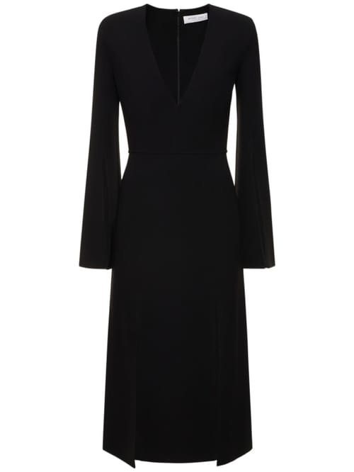 Michael Kors Collection: Abito midi in lana vergine con spacchi