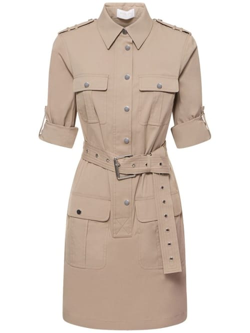 Michael Kors Collection: Abito chemisier in cotone stretch con cintura