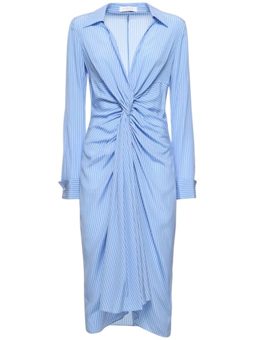 Michael Kors Collection: Abito midi in seta con drappeggio