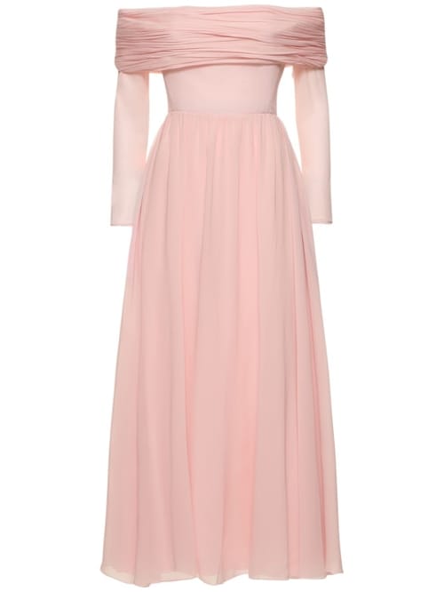 Giambattista Valli: Off-shoulder silk long dress