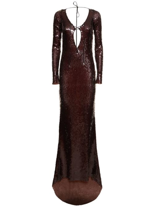 16arlington: Sequined maxi dress