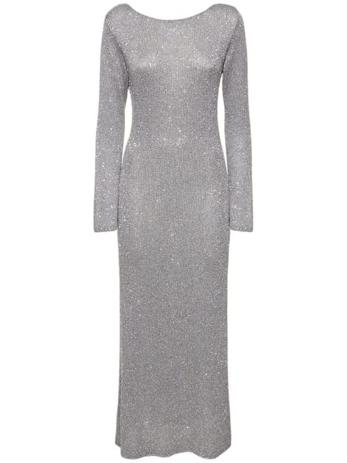 Bec + Bridge: Abito lungo in maglia con paillettes