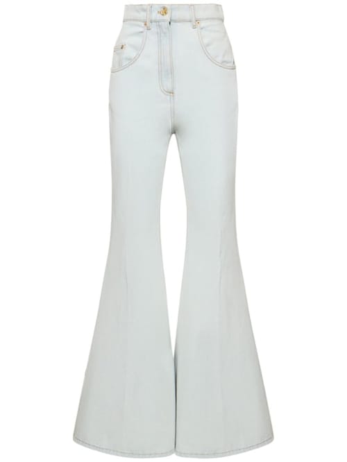 Nina Ricci: 高腰棉质喇叭牛仔裤