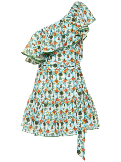 Borgo De Nor: Robe courte en lin à volants