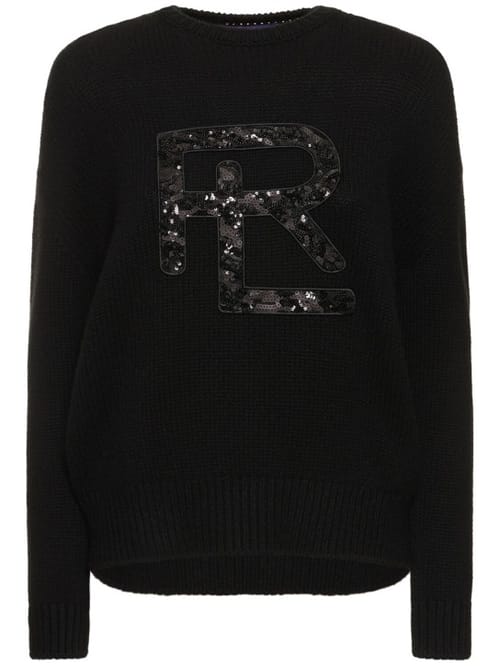 Ralph Lauren Collection: 亮片羊绒混纺针织毛衣