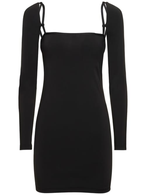 Alexander Wang: Minivestido en punto elástico con aberturas