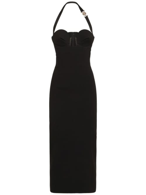 Versace: Vestido midi bustier con escote corazón