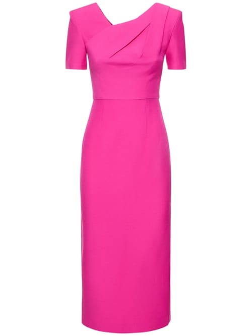 Roland Mouret: Midikleid aus Wolle und Seide