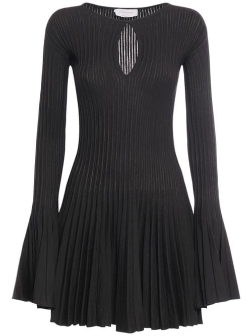 Blumarine: Wool minidress with cut-out detail