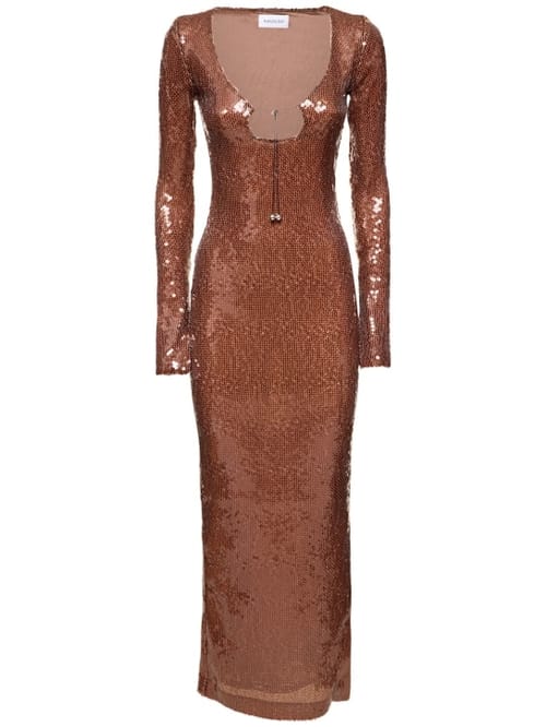 16arlington: Sequin-embellished maxi dress