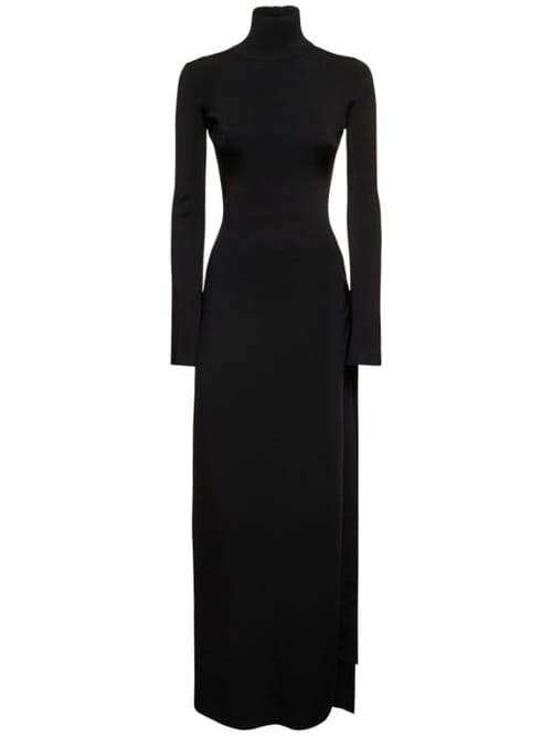 Galvan: Langes Jerseykleid mit Cut-out