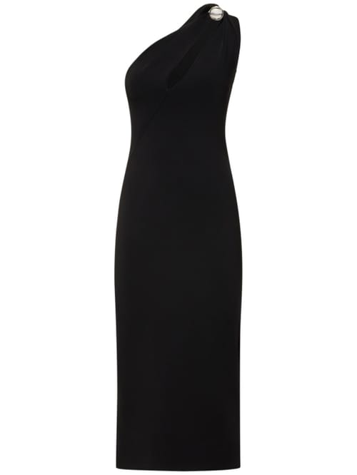 Galvan: Robe midi asymétrique à découpe