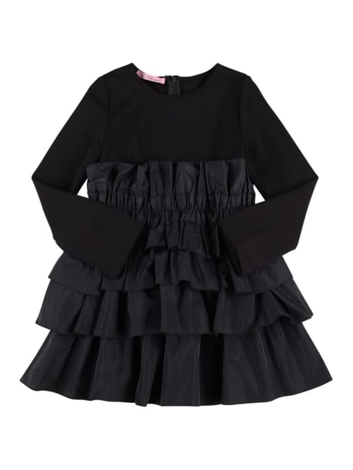 Miss Blumarine: Punto Milano&府绸连衣裙