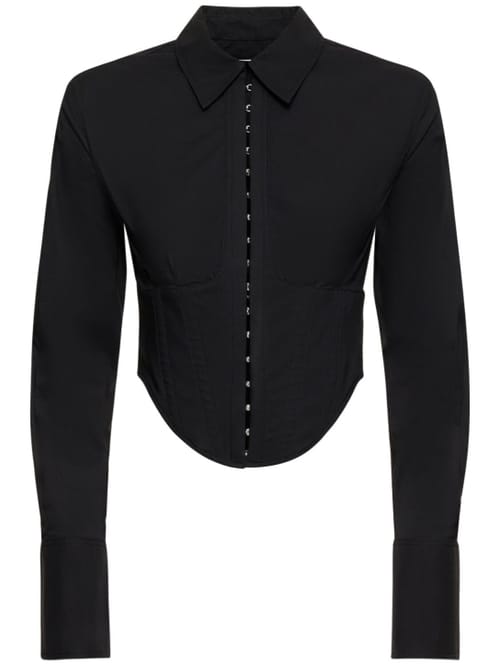 Dion Lee: 混棉府绸短款衬衫