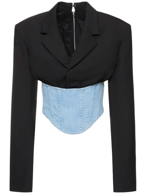 Dion Lee: 羊毛双面布&牛仔西服夹克