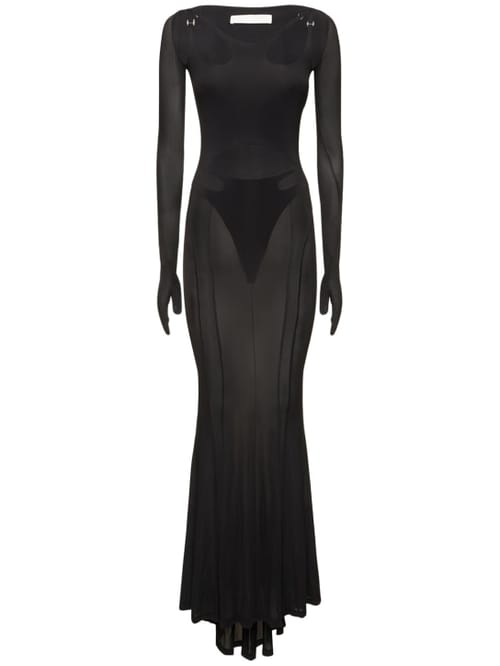 Dion Lee: Long jersey dress with cutout details